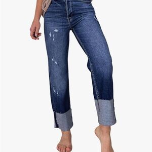 Women's Blue Distressed Jeans